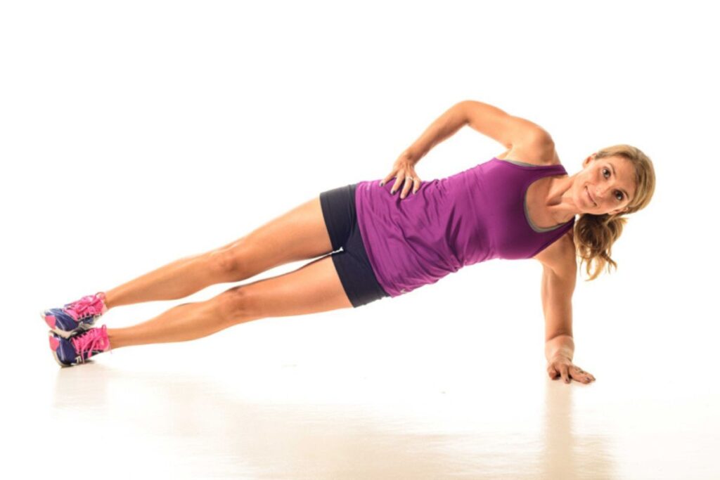 side plank as archery exercise for abdominal muscles