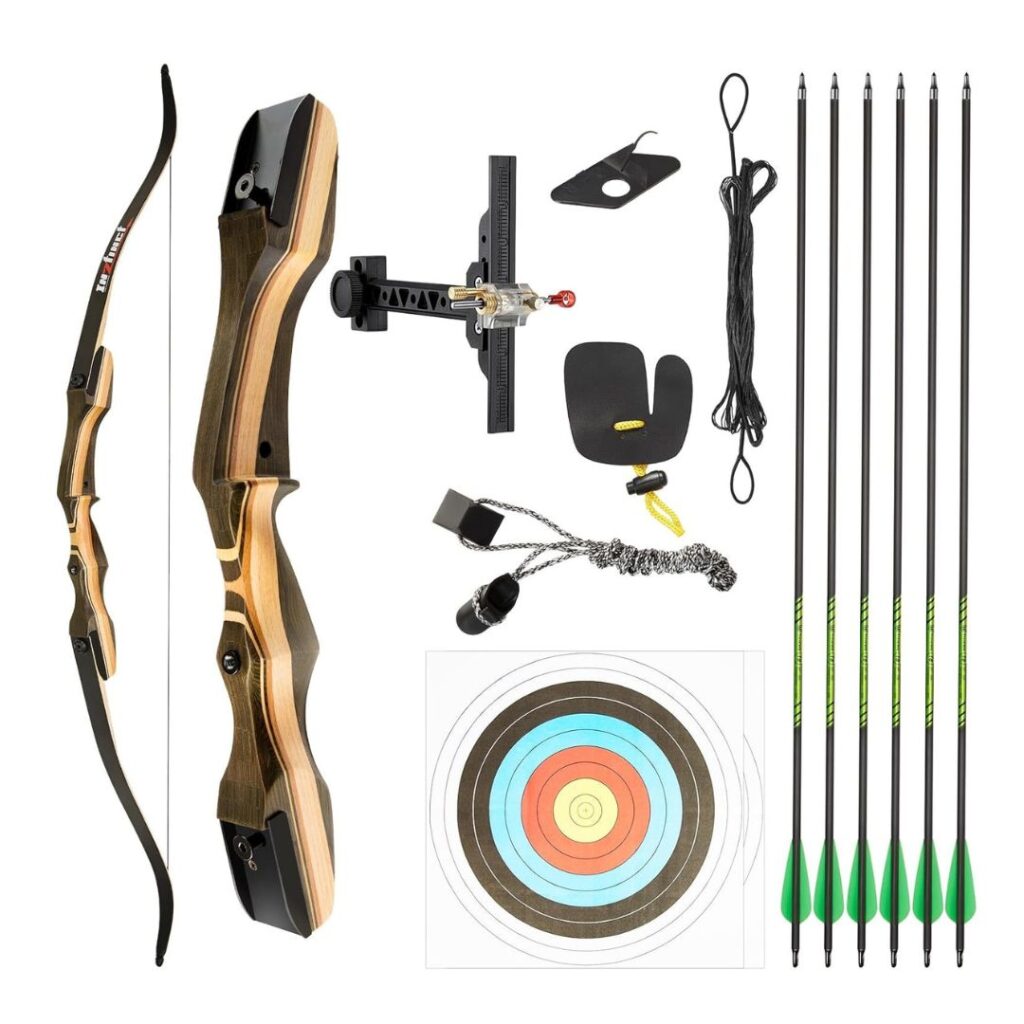 Best Beginner Recurve Bow For Outdoor Practice - TIDEWE 62-inch Wooden Recurve Bow